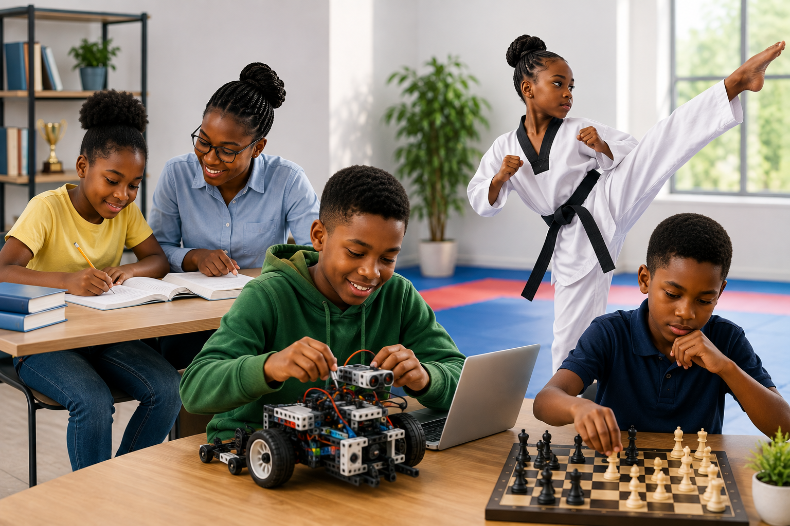 Learners receiving personalized private coaching