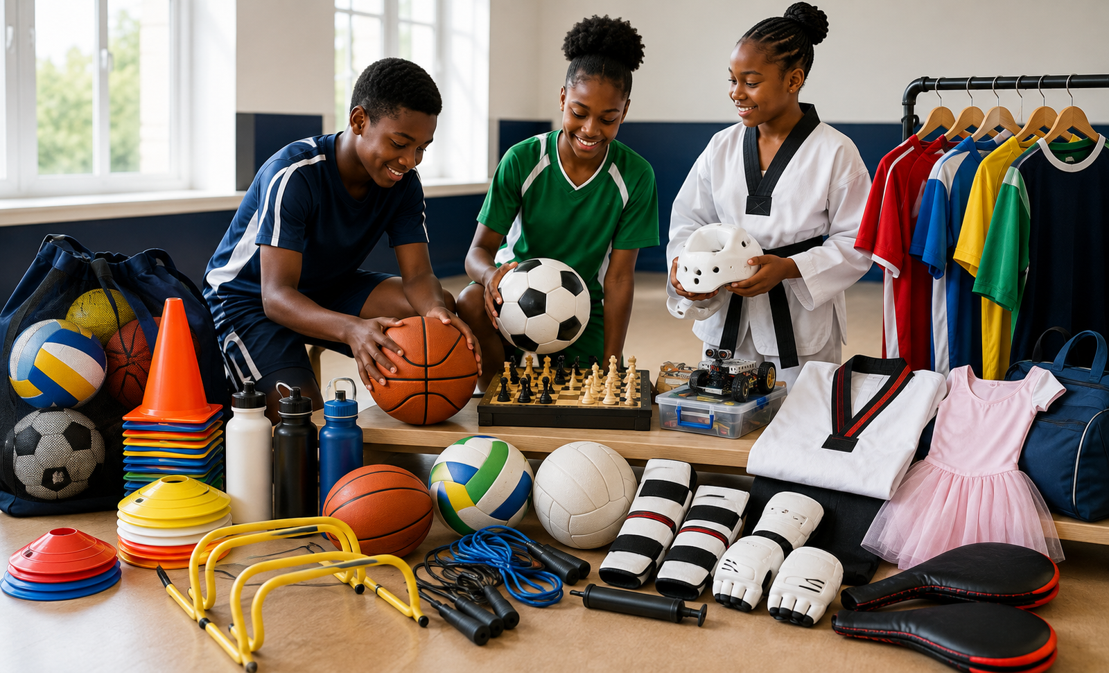 Sports equipment for schools, clubs, and families